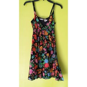 Derek Heart Empire Garter Waist Floral Top Sz L